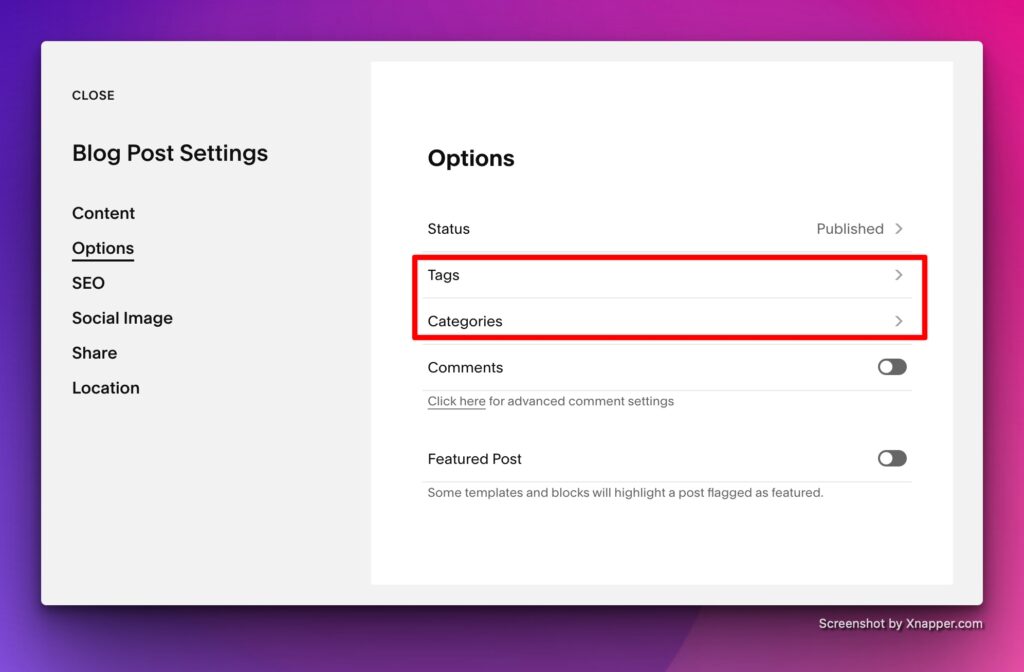 Add Tags And Categories